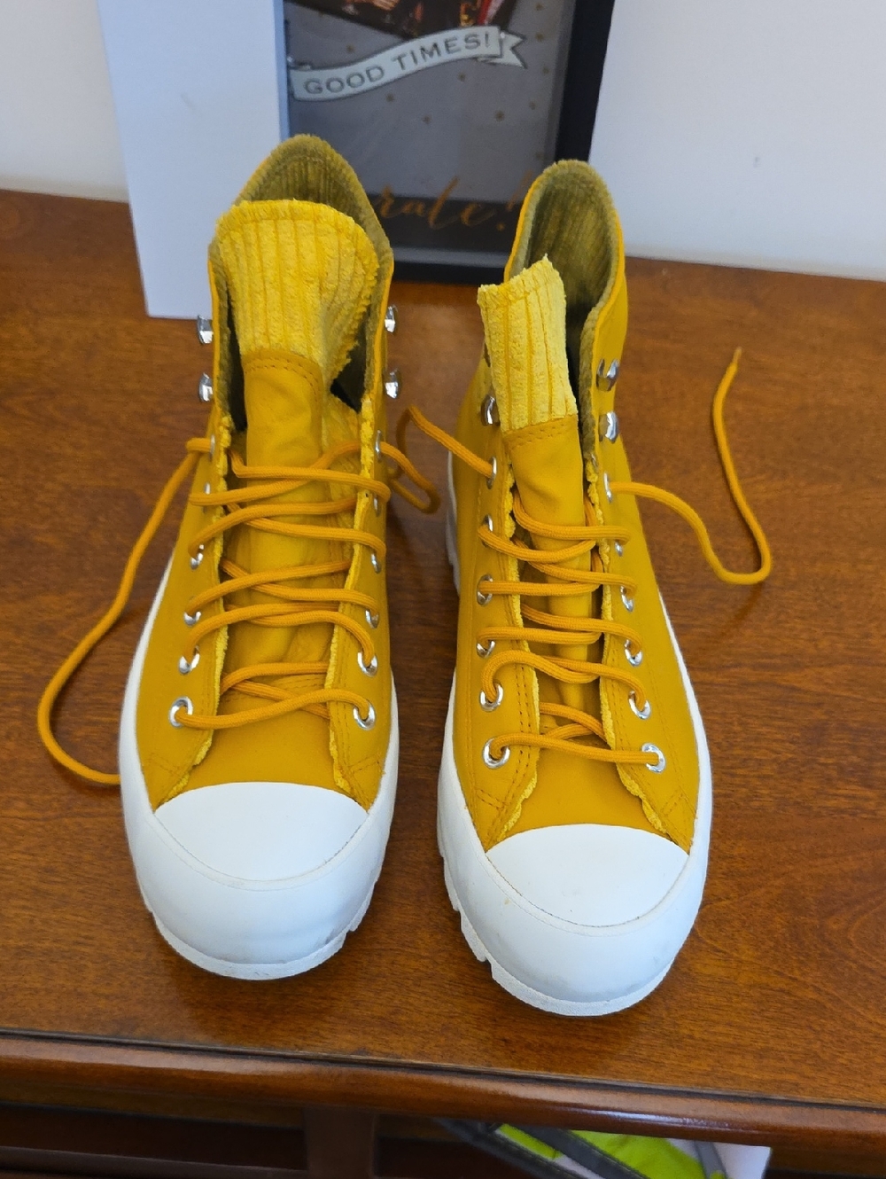 Converse Yellow High-Top Sneakers